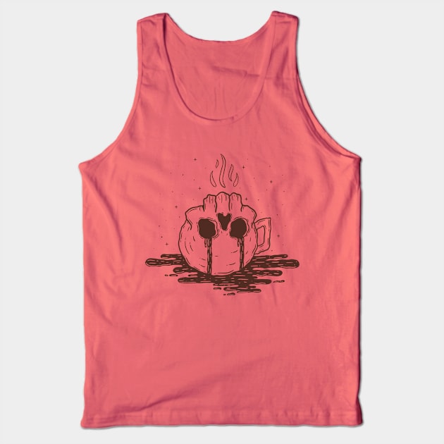 Dark Coffee Like My Soul Tank Top by xyz_studio